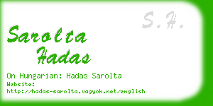 sarolta hadas business card